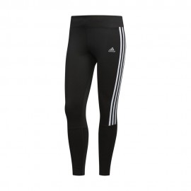 ADIDAS leggings running 7/8 3 stripes nero donna