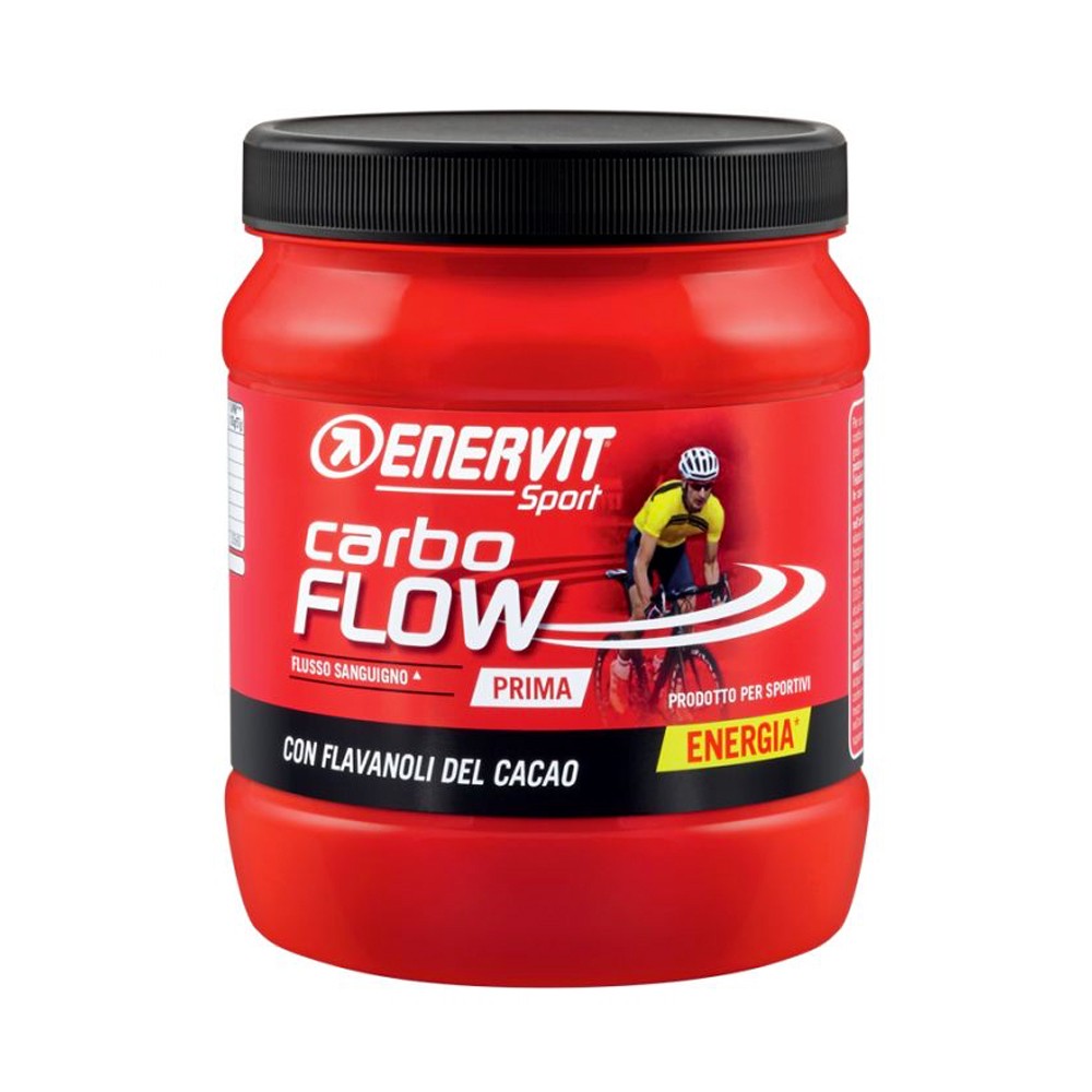 Enervit Sport Integratore Vitamine Carbo Flow Barattolo Cacao