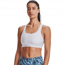 Under Armour Reggiseno Sportivo Cross Back Mid Bianco Donna