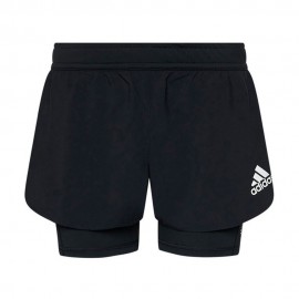 ADIDAS short running 2in1 primeblue nero donna