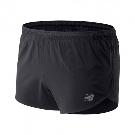 New Balance Short Running Slit 3in Impact Nero Uomo