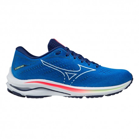 Mizuno Scarpe Running Wave Rider 25 French Blu Bianco Donna