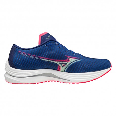 Mizuno Scarpe Running Wave Rebellion Blu Verde Uomo