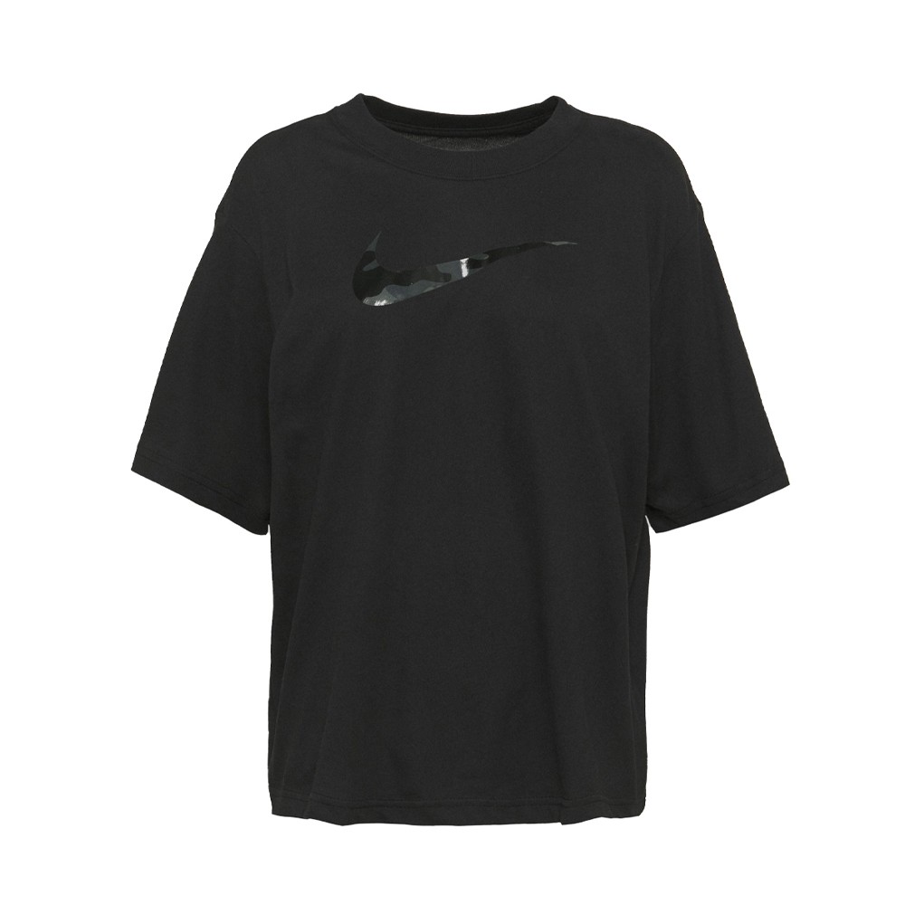 Nike T Shirt palestra Crop Nero Donna