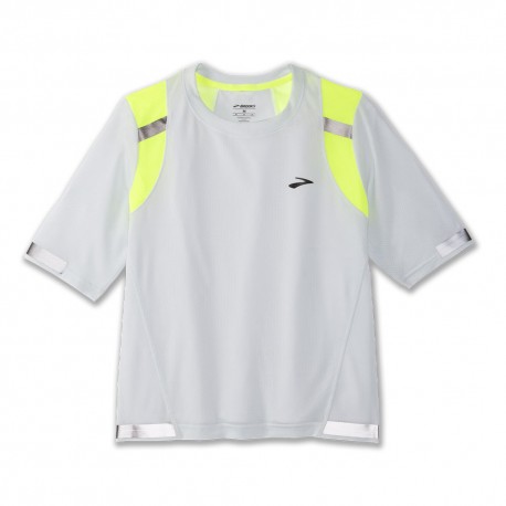 Brooks Maglia Running Carbonite Icy Grigio Nightlife Donna