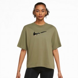 Nike Maglietta Crop Verde Donna
