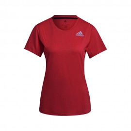 ADIDAS Maglia Running Heat Rdy Rosso Donna