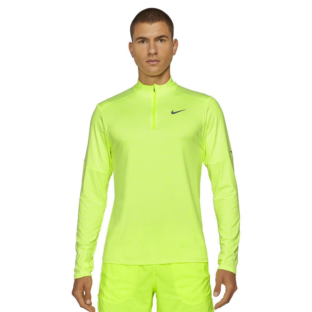 Nike Maglia Running Hzip Element Volt Bianco Uomo